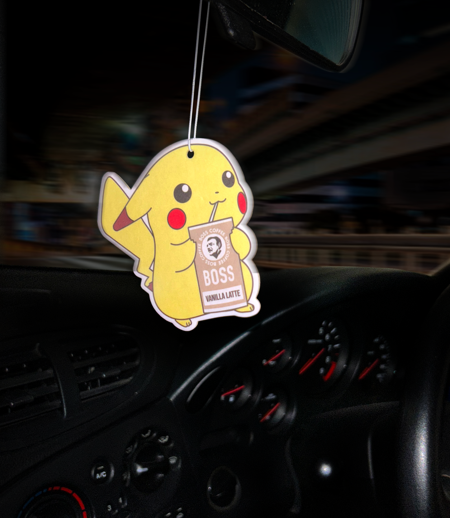 Pikachu Boss Coffee Vanilla Air Freshener