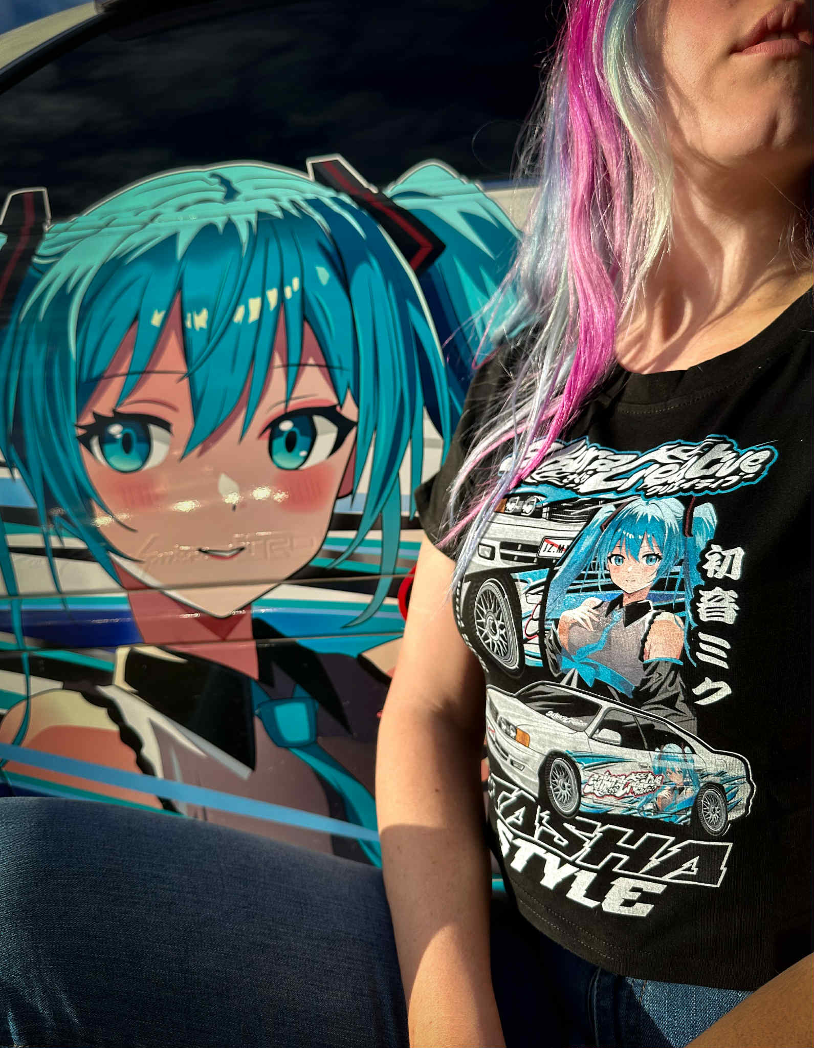 かわいいロードスタークロップトップ