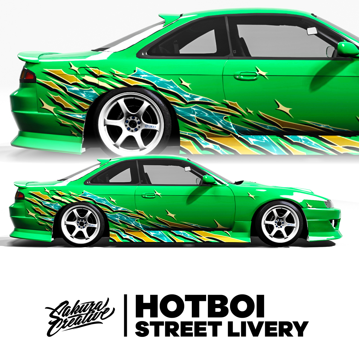 HotBoi ストリート カラーリング - ブルー &amp; ゴールド