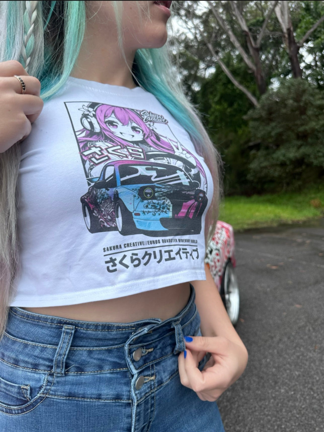Kawaii Roadster Crop Top