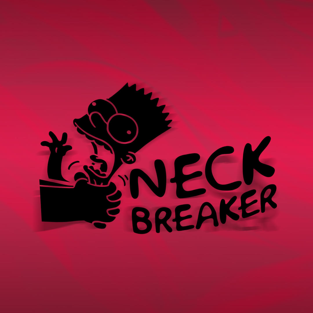 Neck Breaker Diecut Sticker