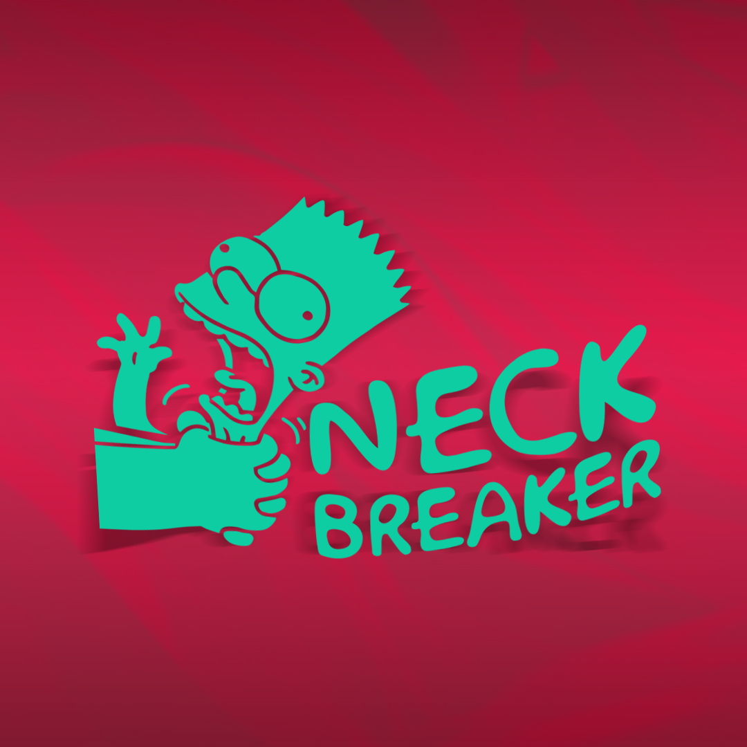 Neck Breaker Diecut Sticker