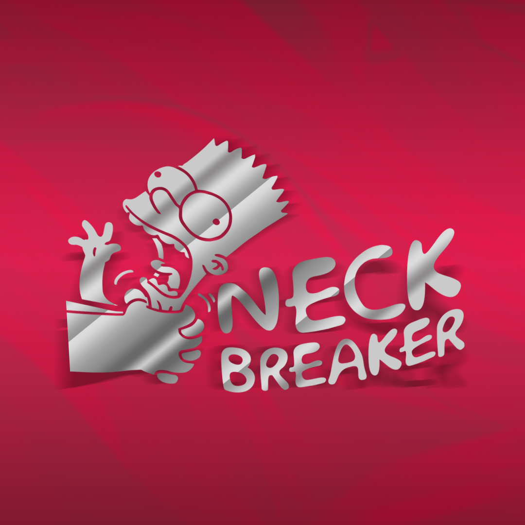 Neck Breaker Diecut Sticker