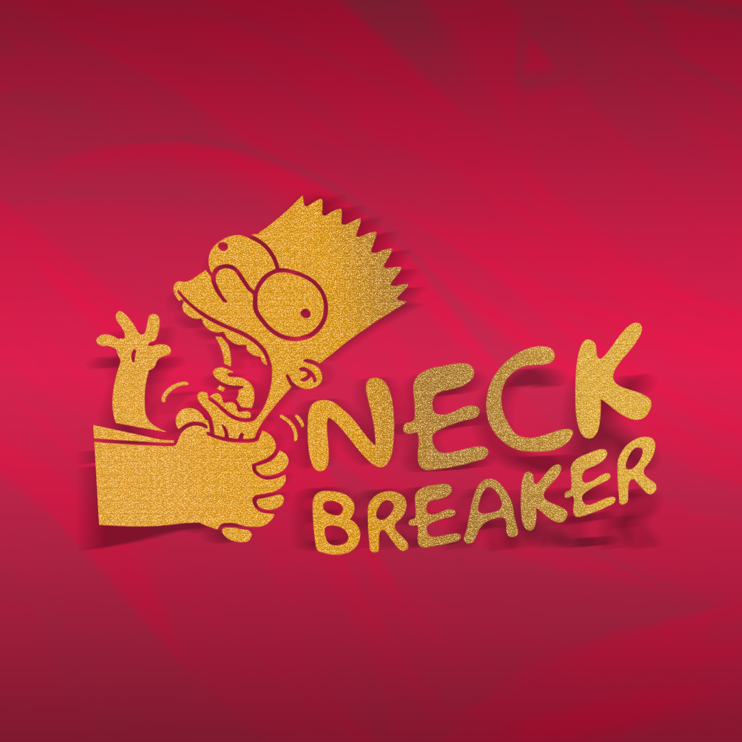 Neck Breaker Diecut Sticker