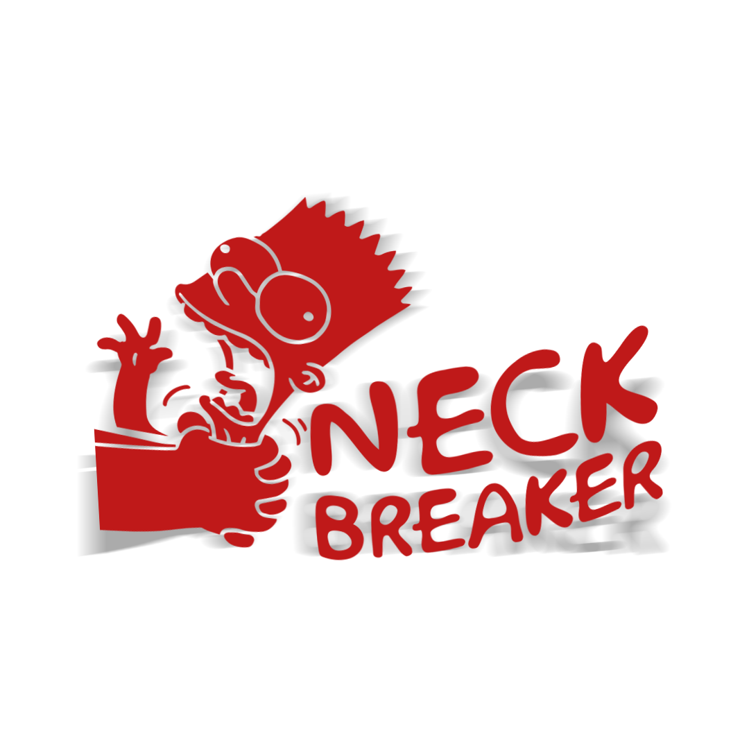 Neck Breaker Diecut Sticker
