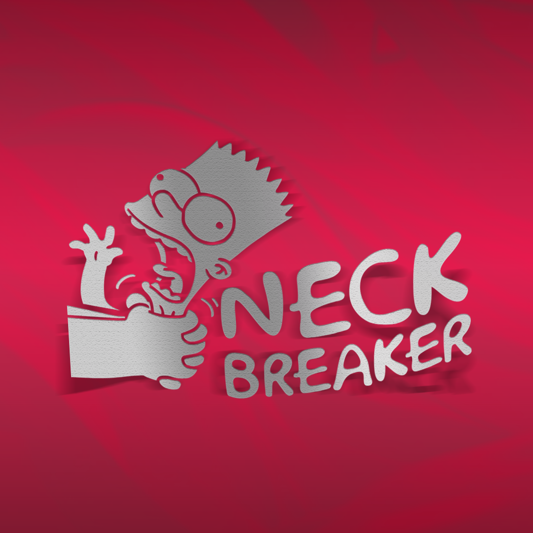Neck Breaker Diecut Sticker