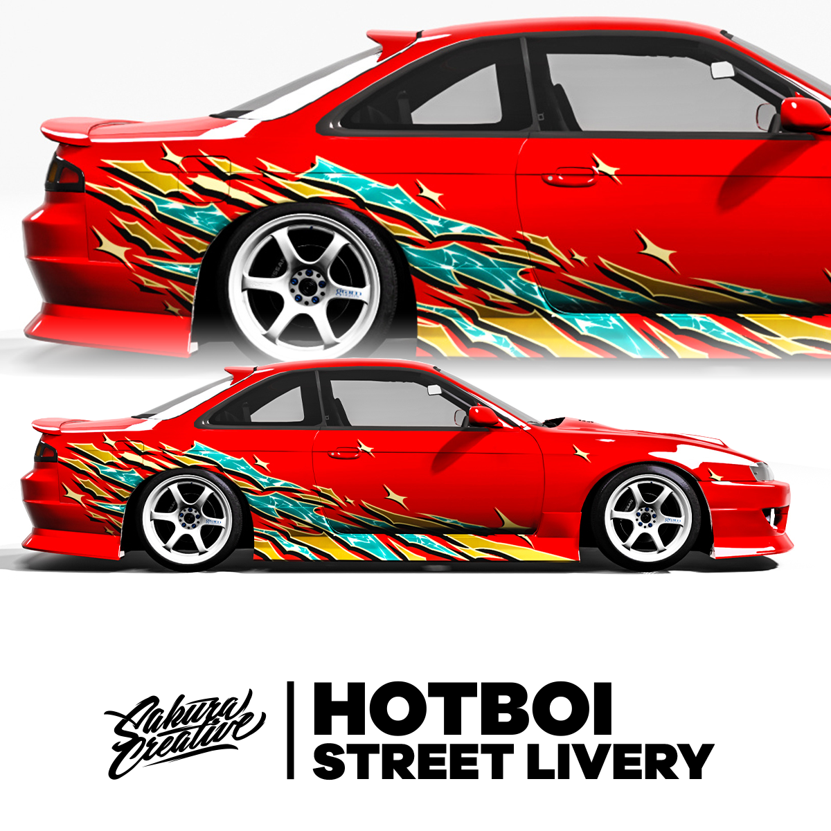 HotBoi ストリート カラーリング - ブルー &amp; ゴールド