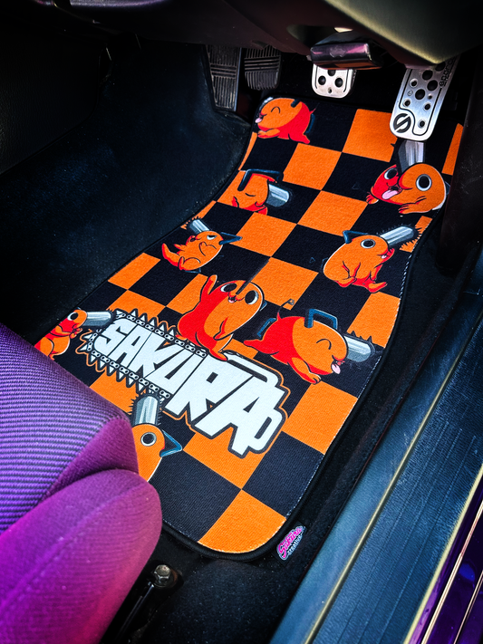 Pochita Checkered Floor Mat Set